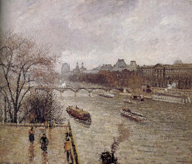 Camille Pissarro rain Louvre